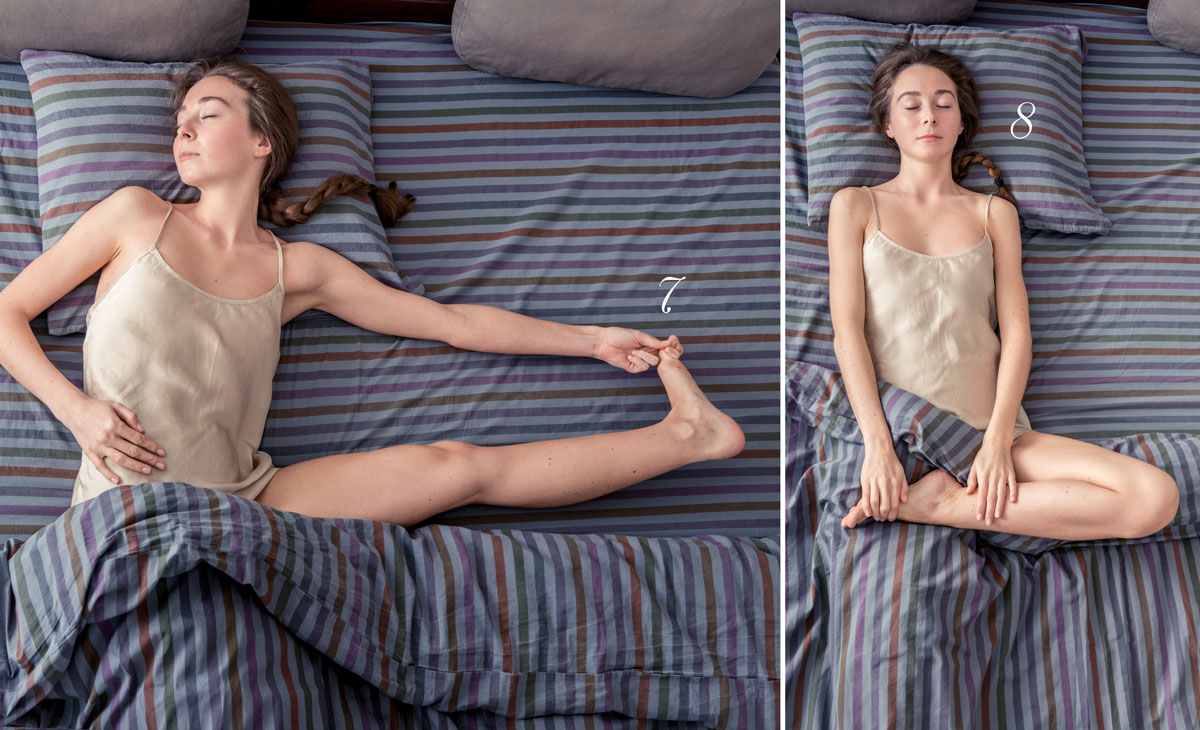 Yoga în pat:15 minute după ce te-ai trezit, care îţi vor schimba ziua