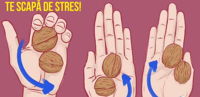 Acest exercițiu simplu cu doar două nuci te scapă de stres!