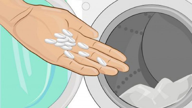 O tabletă de aspirină în mașina de spălat face minuni