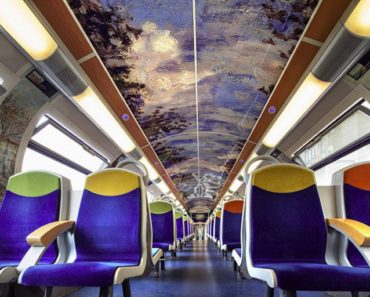 Trenul francez s-a transformat intr-o opera de arta