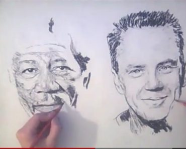 Talent uimitor:Desenează uluitor cu ambele mâini odată (Video)