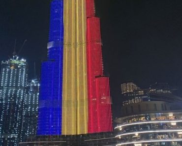 (video) Cea mai înaltă clădire din lume, „îmbrăcată” în tricolorul românesc de Ziua României