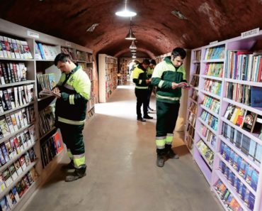 Gunoierii au deschis o biblioteca din cărțile aruncate salvate!